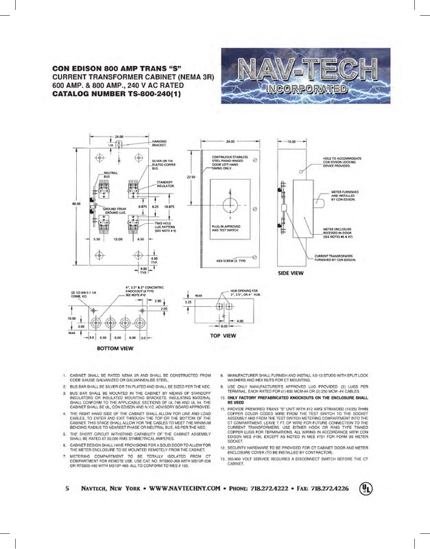 Con Ed TS800-240-1 drawing